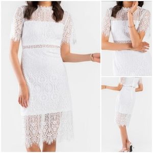 Francesca's | NWT Ivory Lace Midi Dress